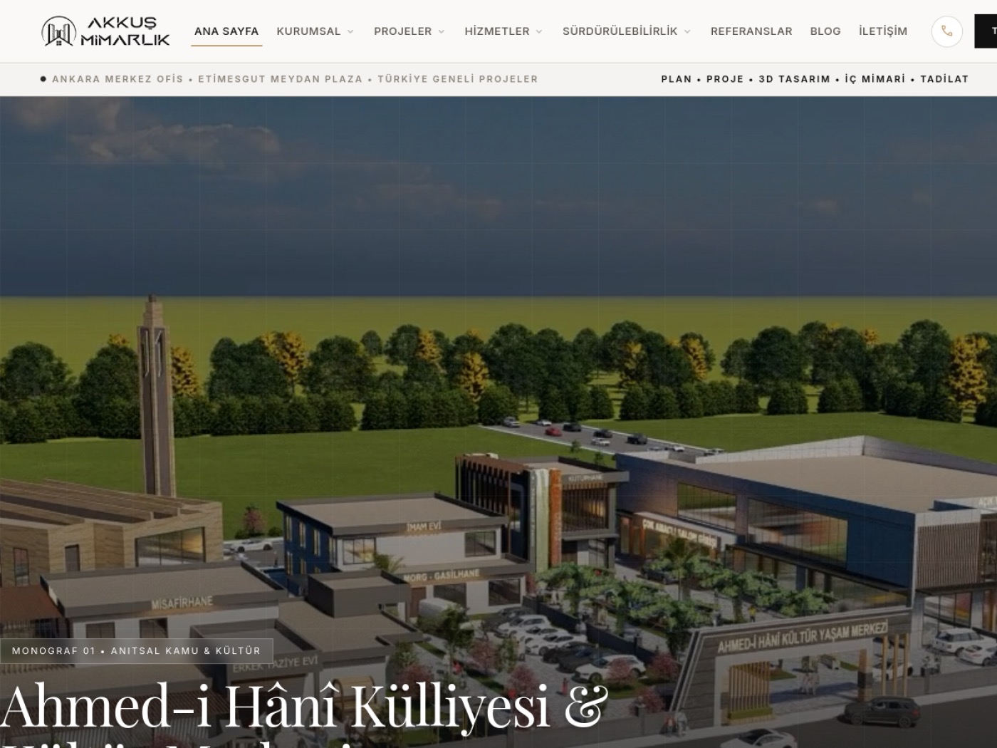 Akkuş Mimarlık web tasarım projesi